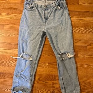 Abercrombie curvy love the 90’s straight ultra high rise